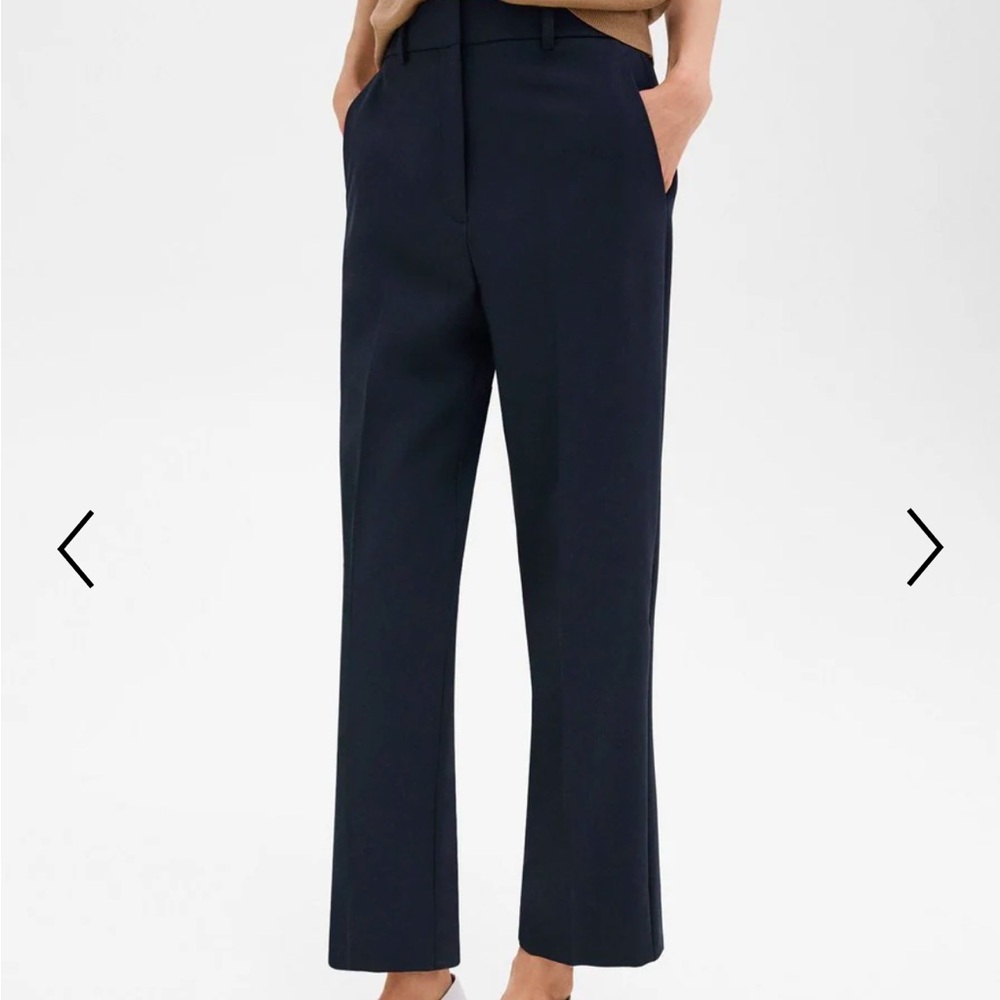 Theory Navy Wide-Leg Trousers
